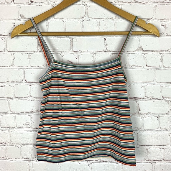 Brandy Melville Tops - Brandy Melville Stripped Cropped Tank OS